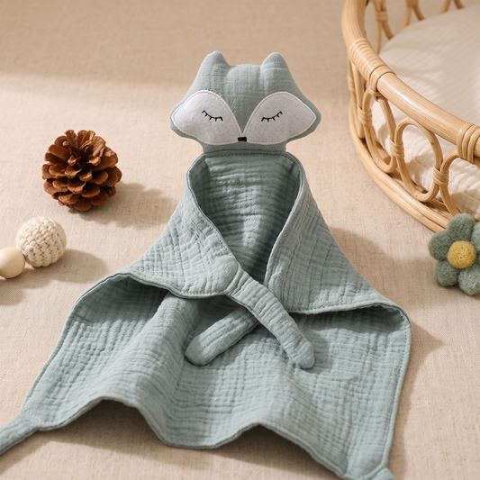 Doudou plat renard en coton - Foxy
