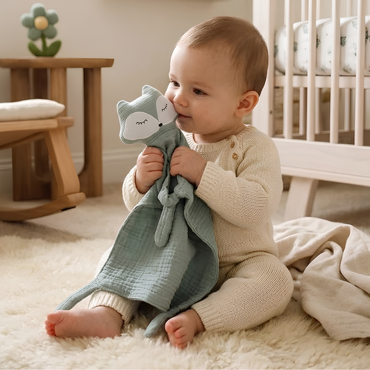 Doudou plat renard en coton - Foxy