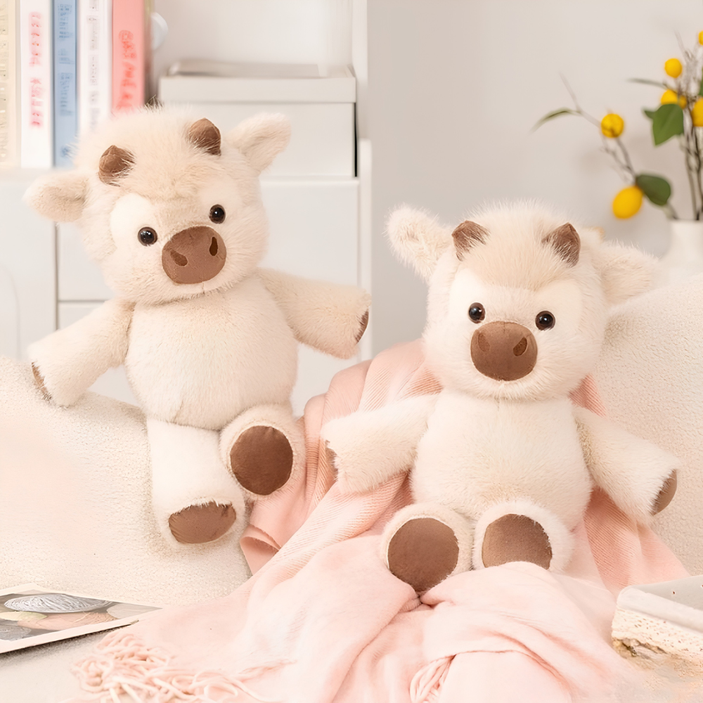 Peluche Vache Highland qui court