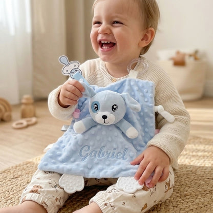 Doudou Chien Personnalisé avec Prénom Brodé