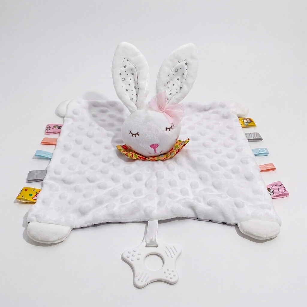 Doudou Lapin Blanc Personnalisé avec Prénom Brodé