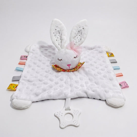 Doudou Lapin Blanc Personnalisé avec Prénom Brodé