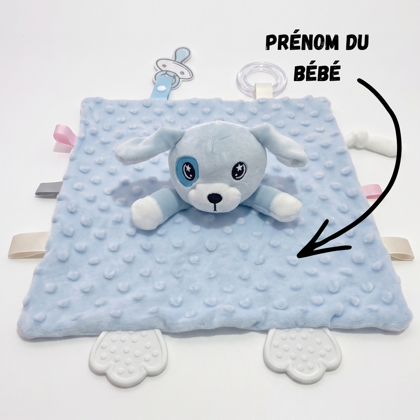 Doudou Chien Personnalisé avec Prénom Brodé
