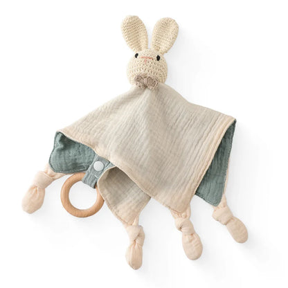 Doudou plat bébé en peluche - animal au choix