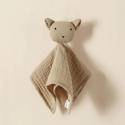 Doudou plat bavoir vache en coton - Marguerite