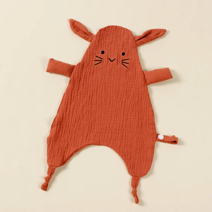 Doudou plat souris en coton - Pistache