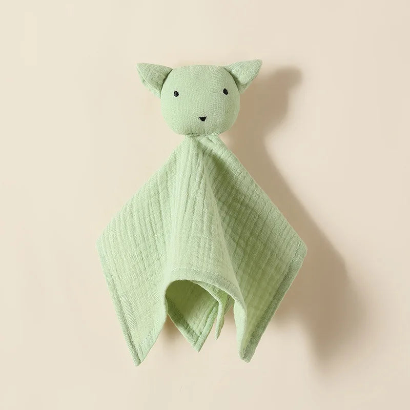 Doudou plat bavoir vache en coton - Marguerite