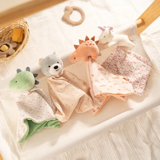 Doudou plat bébé tout doux - animal au choix