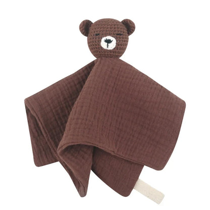 Doudou plat ours en crochet - Cannelle