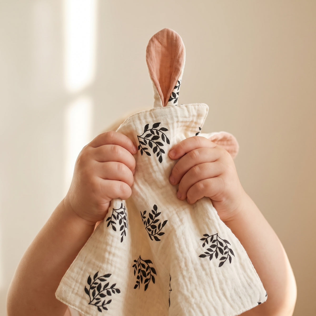 Doudou plat lange bébé en gaze de coton