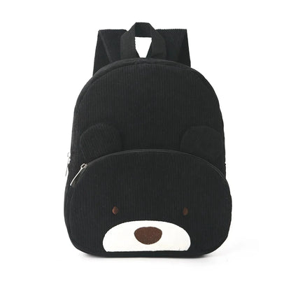 Sac à dos enfant ours en velours côtelé personnalisé - Réglisse