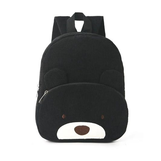 Sac à dos enfant ours en velours côtelé personnalisé - Réglisse
