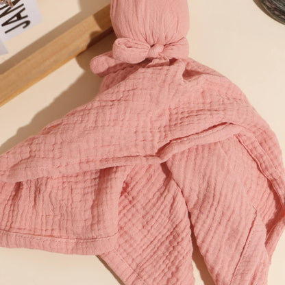 Doudou plat lapin en gaze de coton - Guimauve