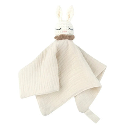 Doudou plat lapin en crochet - Pompon