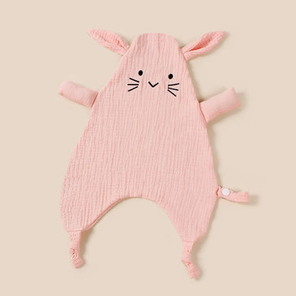 Doudou plat souris en coton - Pistache