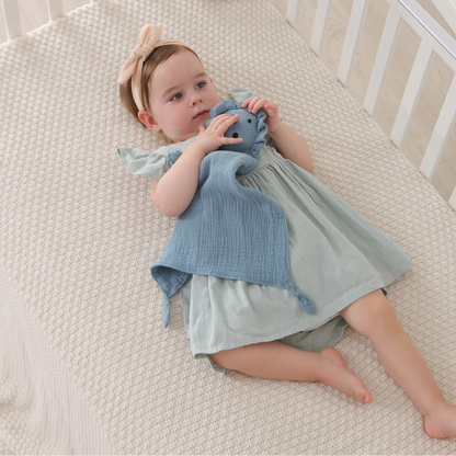Doudou plat lion en mousseline de coton - Safran