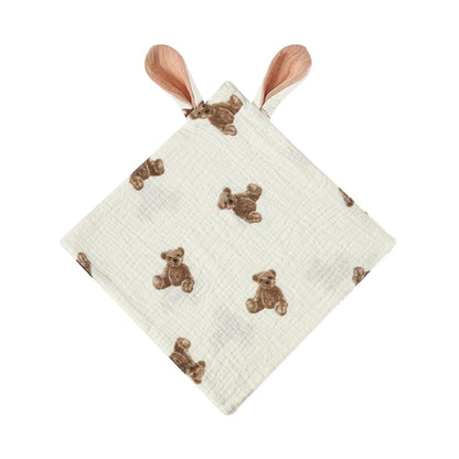 Doudou plat lange bébé en gaze de coton