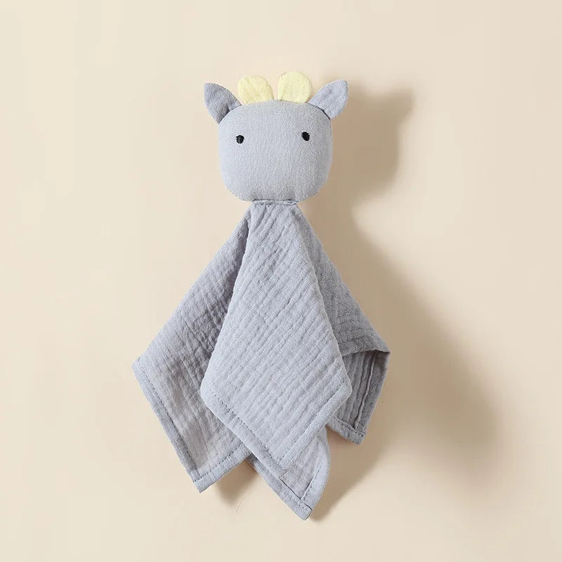 Doudou plat bavoir vache en coton - Marguerite