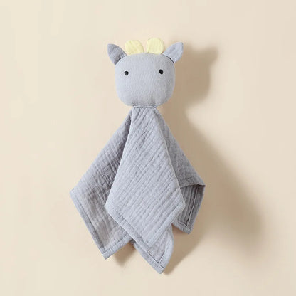 Doudou plat bavoir vache en coton - Marguerite
