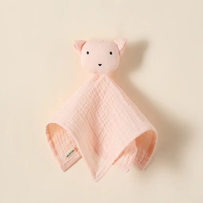 Doudou plat bavoir vache en coton - Marguerite