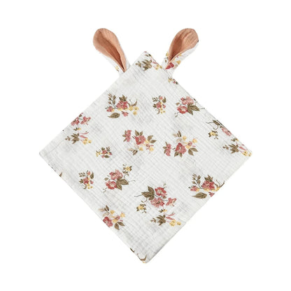 Doudou plat lange bébé en gaze de coton