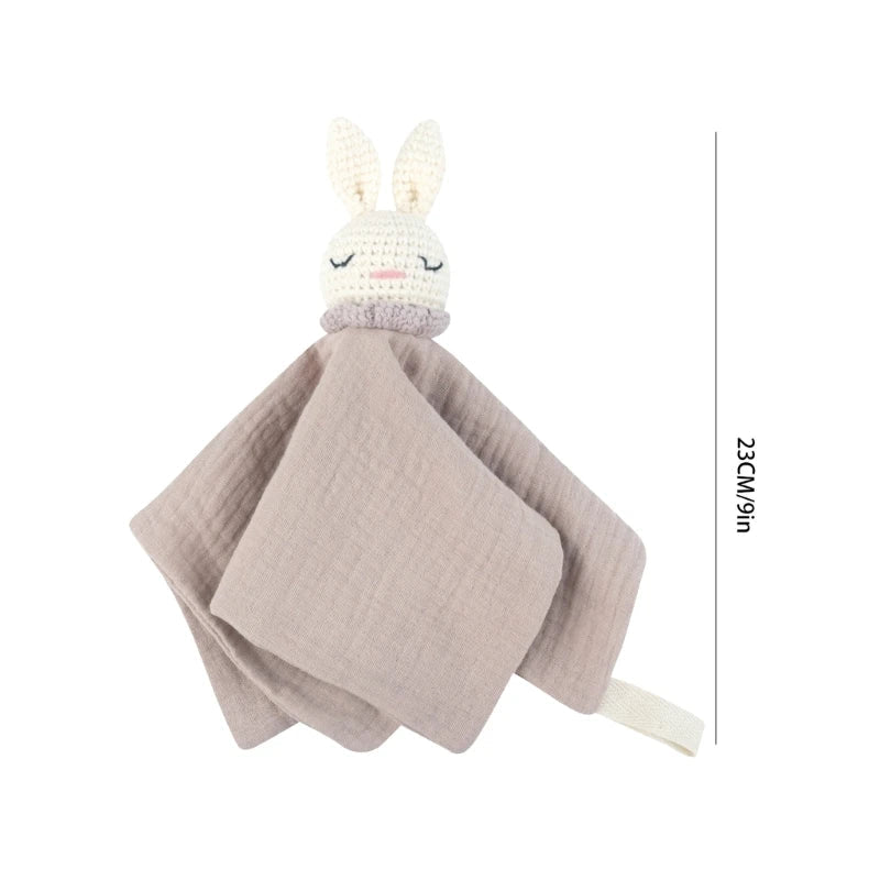 Doudou plat lapin en crochet - Pompon