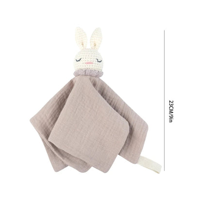 Doudou plat lapin en crochet - Pompon