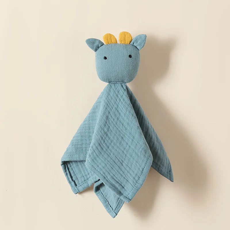 Doudou plat bavoir vache en coton - Marguerite