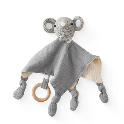 Doudou plat bébé en peluche - animal au choix
