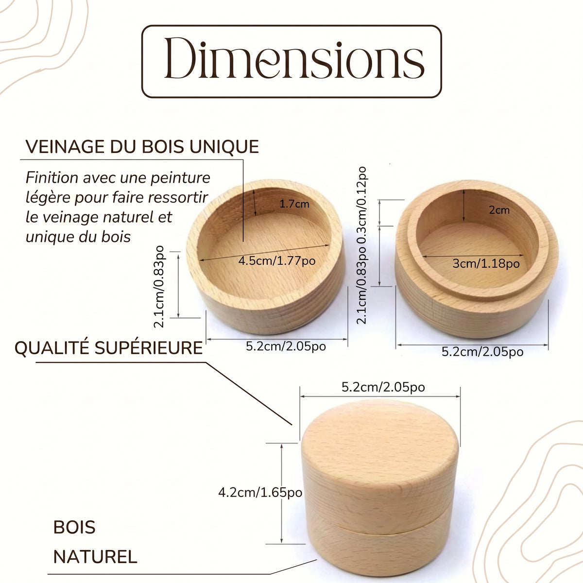 Boîte à Dents de Lait Personnalisée Prénom en Bois Naturel