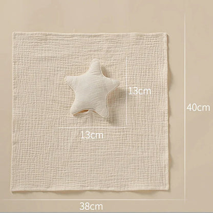 Doudou plat étoile et lune en coton - Lulla