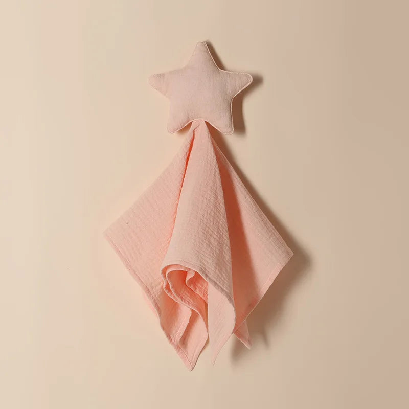 Doudou plat étoile et lune en coton - Lulla