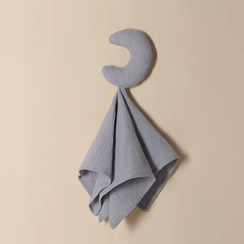 Doudou plat étoile et lune en coton - Lulla