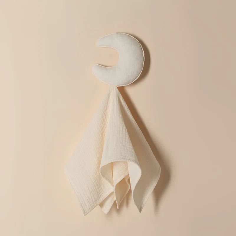 Doudou plat étoile et lune en coton - Lulla