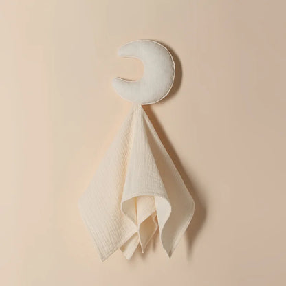 Doudou plat étoile et lune en coton - Lulla