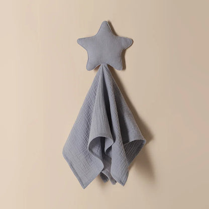 Doudou plat étoile et lune en coton - Lulla