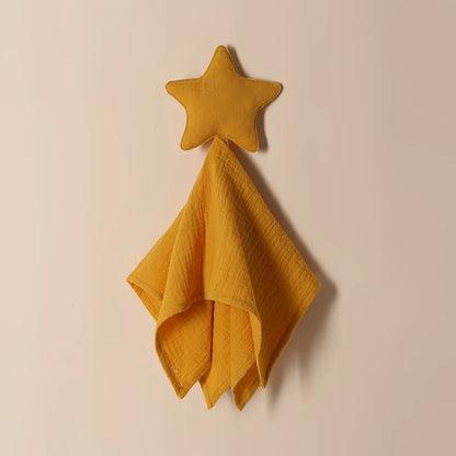 Doudou plat étoile et lune en coton - Lulla