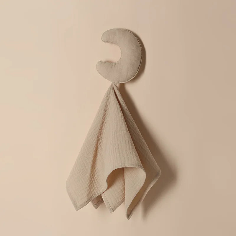 Doudou plat étoile et lune en coton - Lulla
