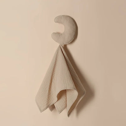 Doudou plat étoile et lune en coton - Lulla