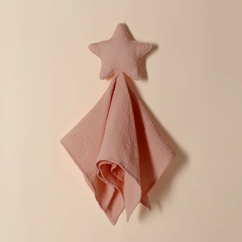 Doudou plat étoile et lune en coton - Lulla