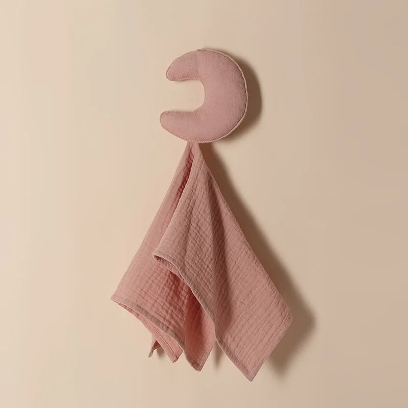 Doudou plat étoile et lune en coton - Lulla