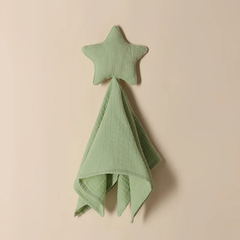 Doudou plat étoile et lune en coton - Lulla