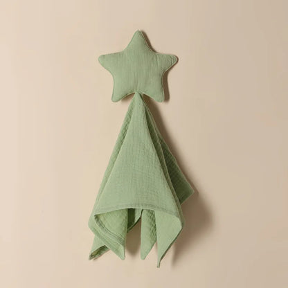 Doudou plat étoile et lune en coton - Lulla