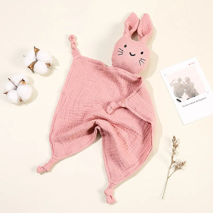 Doudou plat lapin en coton - Chamallow