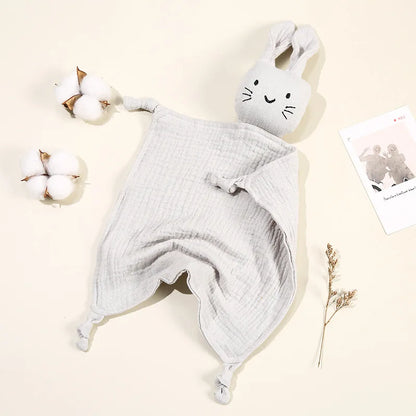 Doudou plat lapin en coton - Chamallow