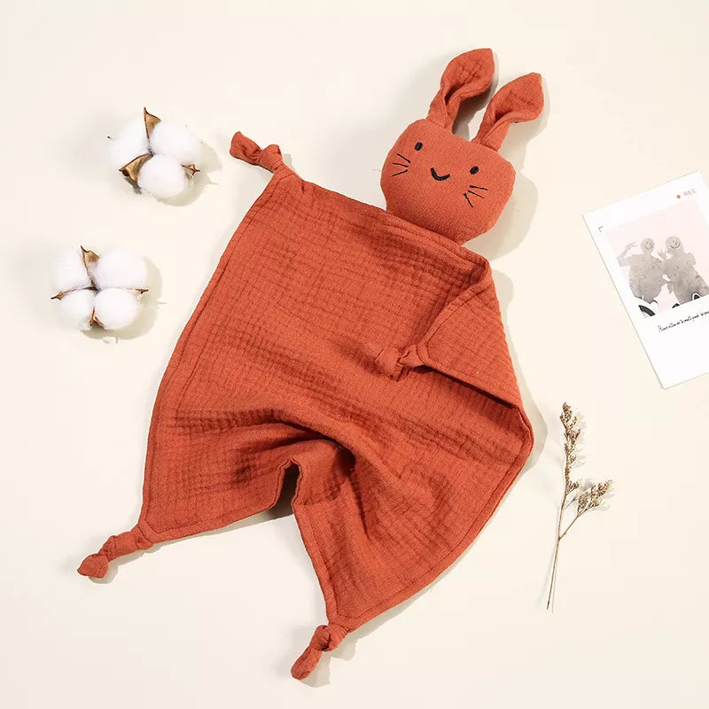 Doudou plat lapin en coton - Chamallow