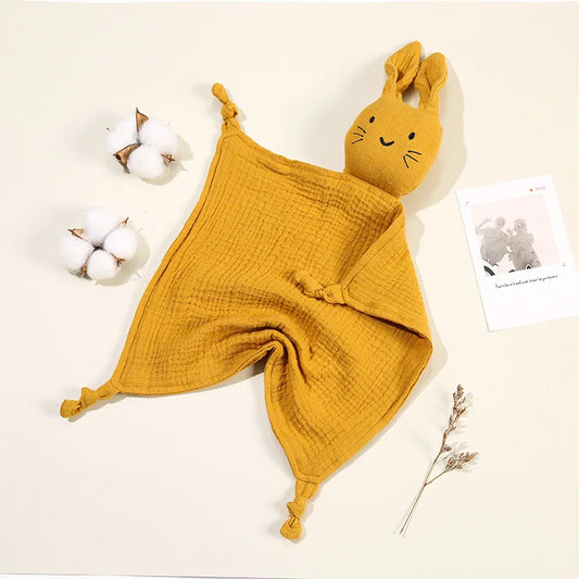 Doudou plat lapin en coton - Chamallow