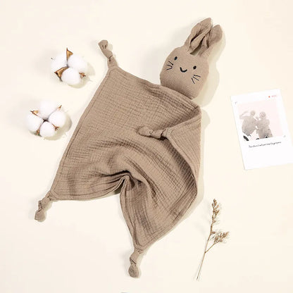 Doudou plat lapin en coton - Chamallow