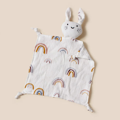 Doudou plat lapin en coton - Chamallow