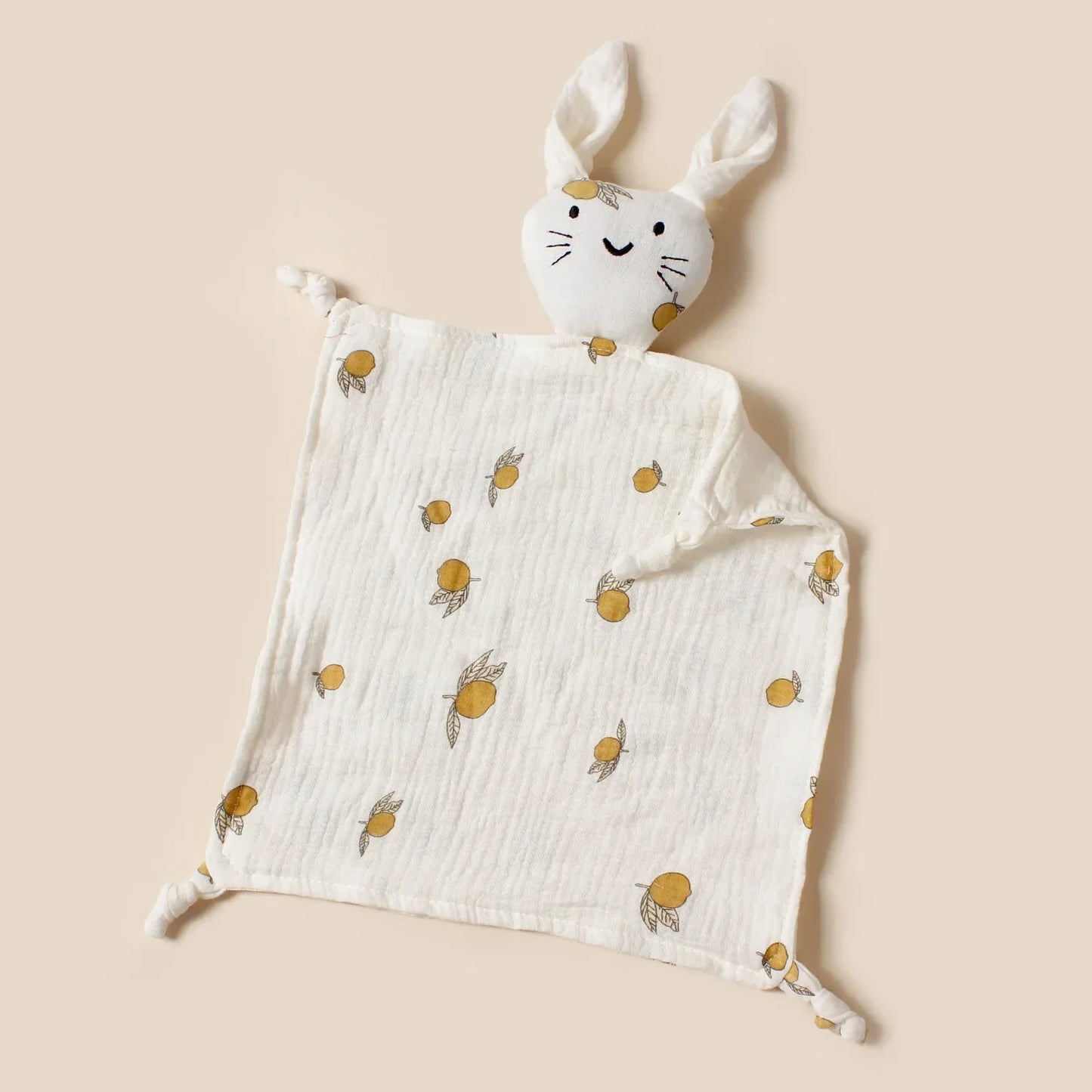 Doudou plat lapin en coton - Chamallow